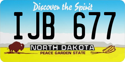 ND license plate IJB677