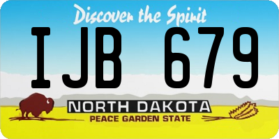 ND license plate IJB679
