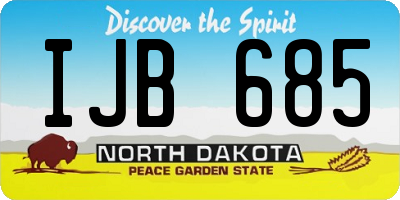 ND license plate IJB685