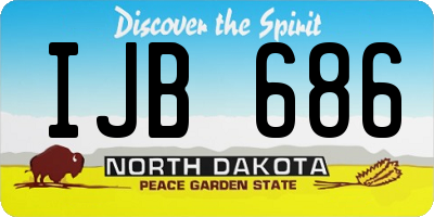 ND license plate IJB686