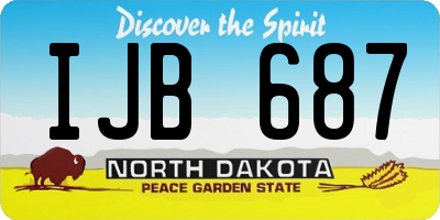 ND license plate IJB687