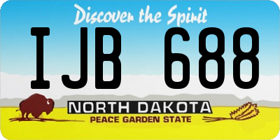 ND license plate IJB688