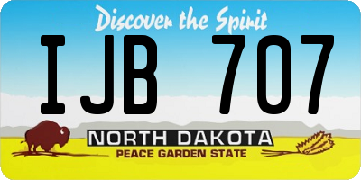 ND license plate IJB707