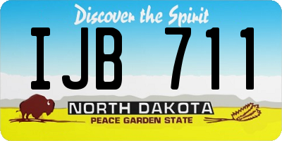 ND license plate IJB711