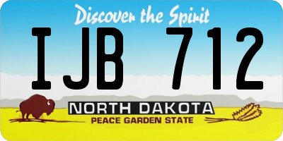 ND license plate IJB712