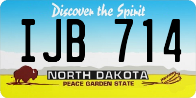 ND license plate IJB714