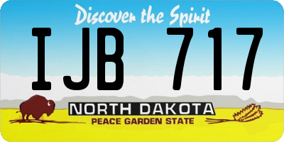 ND license plate IJB717