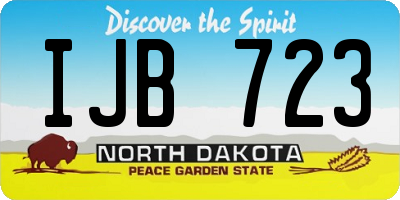 ND license plate IJB723