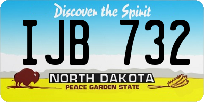 ND license plate IJB732