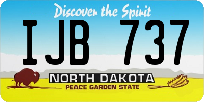 ND license plate IJB737