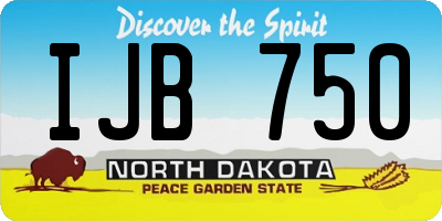 ND license plate IJB750
