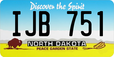 ND license plate IJB751