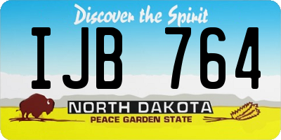 ND license plate IJB764