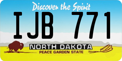 ND license plate IJB771