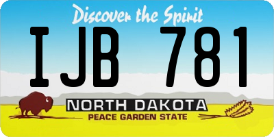ND license plate IJB781