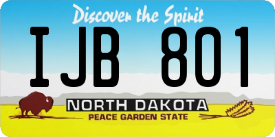 ND license plate IJB801