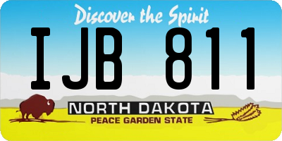 ND license plate IJB811