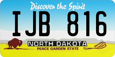 ND license plate IJB816