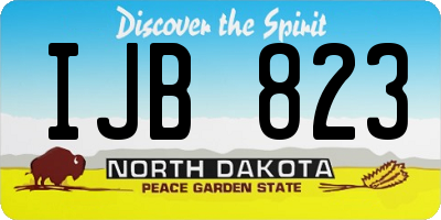 ND license plate IJB823