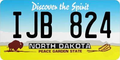 ND license plate IJB824