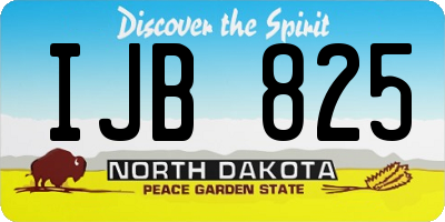 ND license plate IJB825