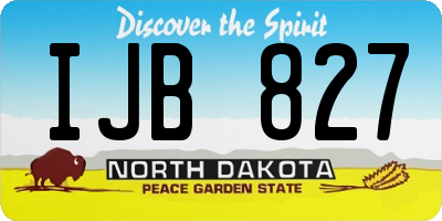 ND license plate IJB827