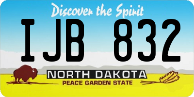 ND license plate IJB832