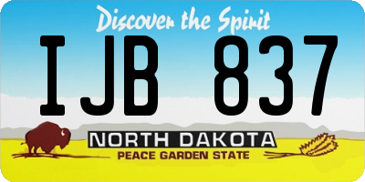 ND license plate IJB837