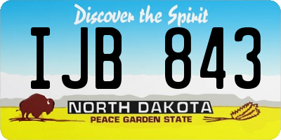 ND license plate IJB843