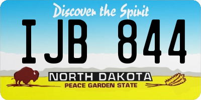 ND license plate IJB844