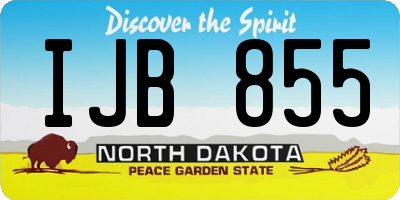 ND license plate IJB855