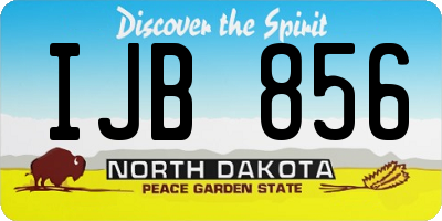 ND license plate IJB856