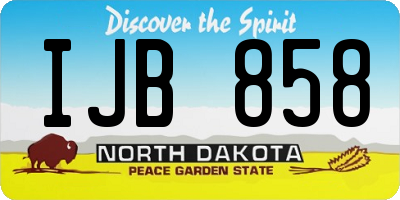 ND license plate IJB858
