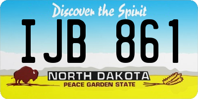 ND license plate IJB861