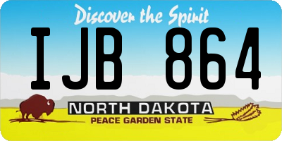ND license plate IJB864
