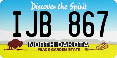 ND license plate IJB867