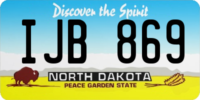 ND license plate IJB869
