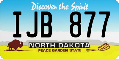 ND license plate IJB877