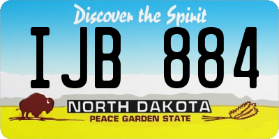 ND license plate IJB884