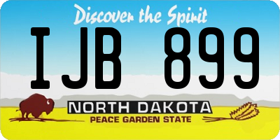 ND license plate IJB899