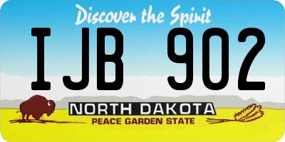 ND license plate IJB902