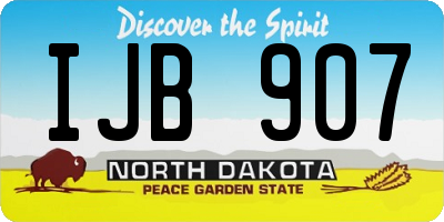 ND license plate IJB907