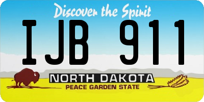 ND license plate IJB911