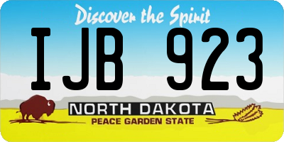 ND license plate IJB923