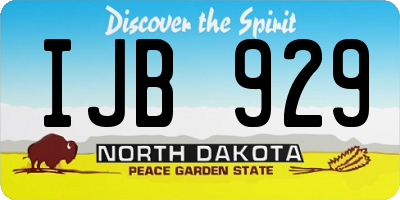ND license plate IJB929