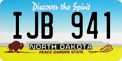 ND license plate IJB941