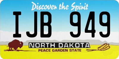 ND license plate IJB949