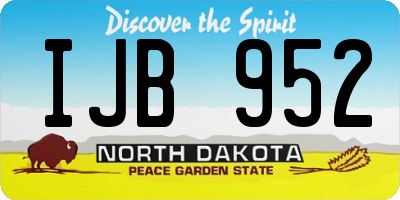 ND license plate IJB952