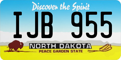 ND license plate IJB955