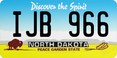 ND license plate IJB966
